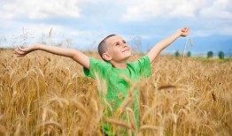 麦田拍照儿童吃瓜,镜头下的儿童吃瓜瞬间