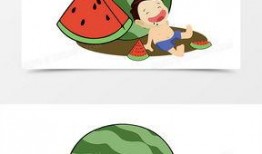 孩子在吃瓜图画,小宝贝的吃瓜时光